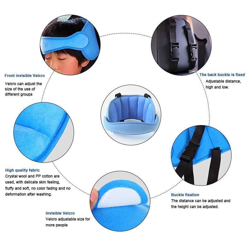 SWEETOP Child Head Support for Car Seats Safe Comfortable Head & Neck Pillow Support Solution for Front Facing Car Seats and High Back Boosters Baby Kids Travel Accessories