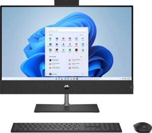 hp pavilion 24 desktop 1tb ssd 32gb ram win 11 pro (intel core i9-11900k processor with turbo boost to 5.30ghz, 32 gb ram, 1 tb ssd, 24" touchscreen fullhd, win 11 pro) pc computer all-in-one