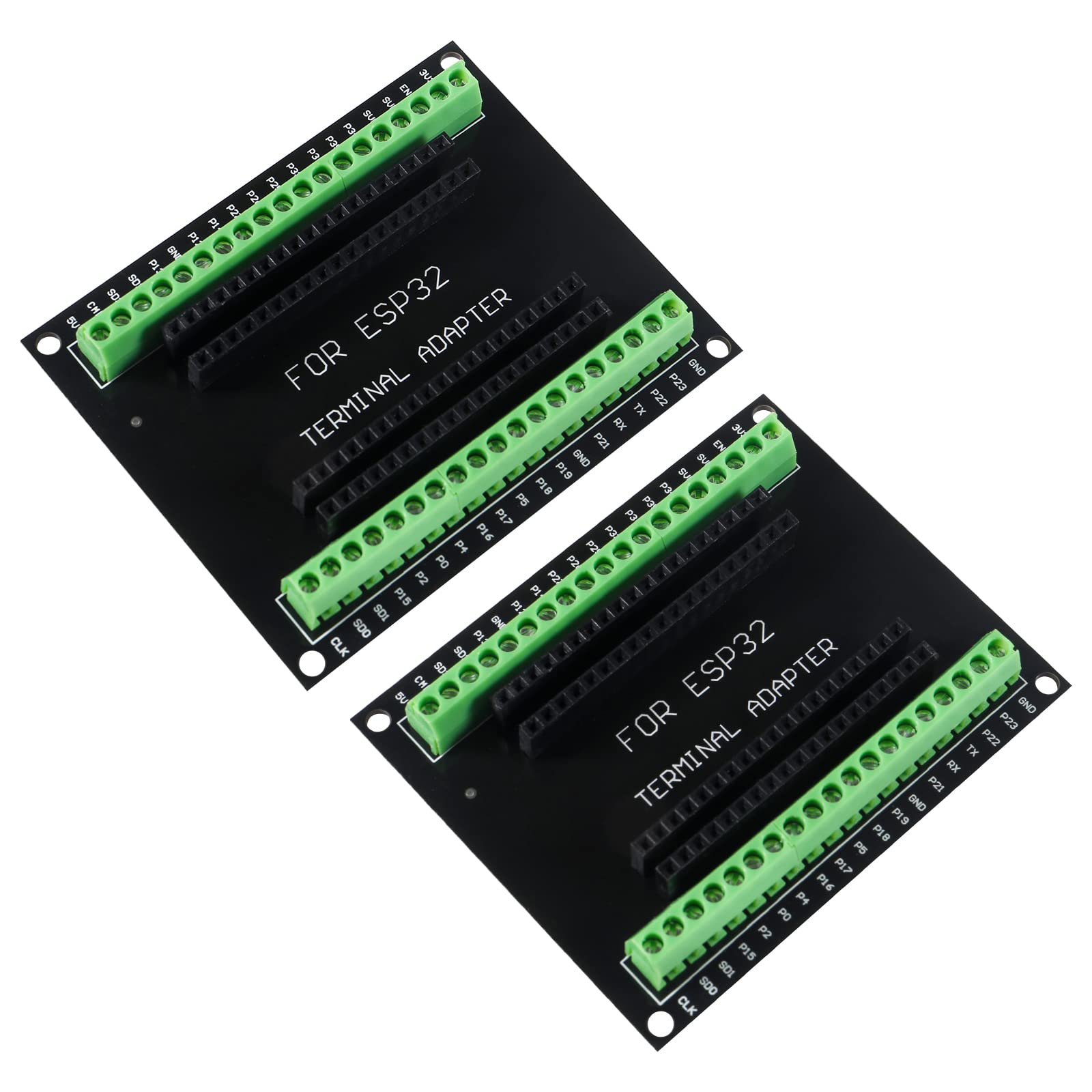 Alinan 2pcs ESP32 Breakout Board GPIO 1 into 2 Compatible with 38PIN Narrow Version ESP-WROOM-32 ESP32 Microcontroller Development Board