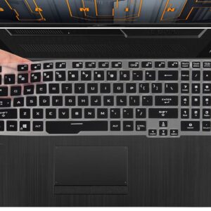 Keyboard Cover for ASUS TUF Gaming F15 FX506LH / TUF Gaming A15 TUF506IU-ES74 TUF506IV-AS76 FA506IH-AS53, ASUS TUF Gaming F17 A17 TUF706IU FX706LI-ES53 RS53 FX706HC FX706HE Laptop Keyboard Skin, Black