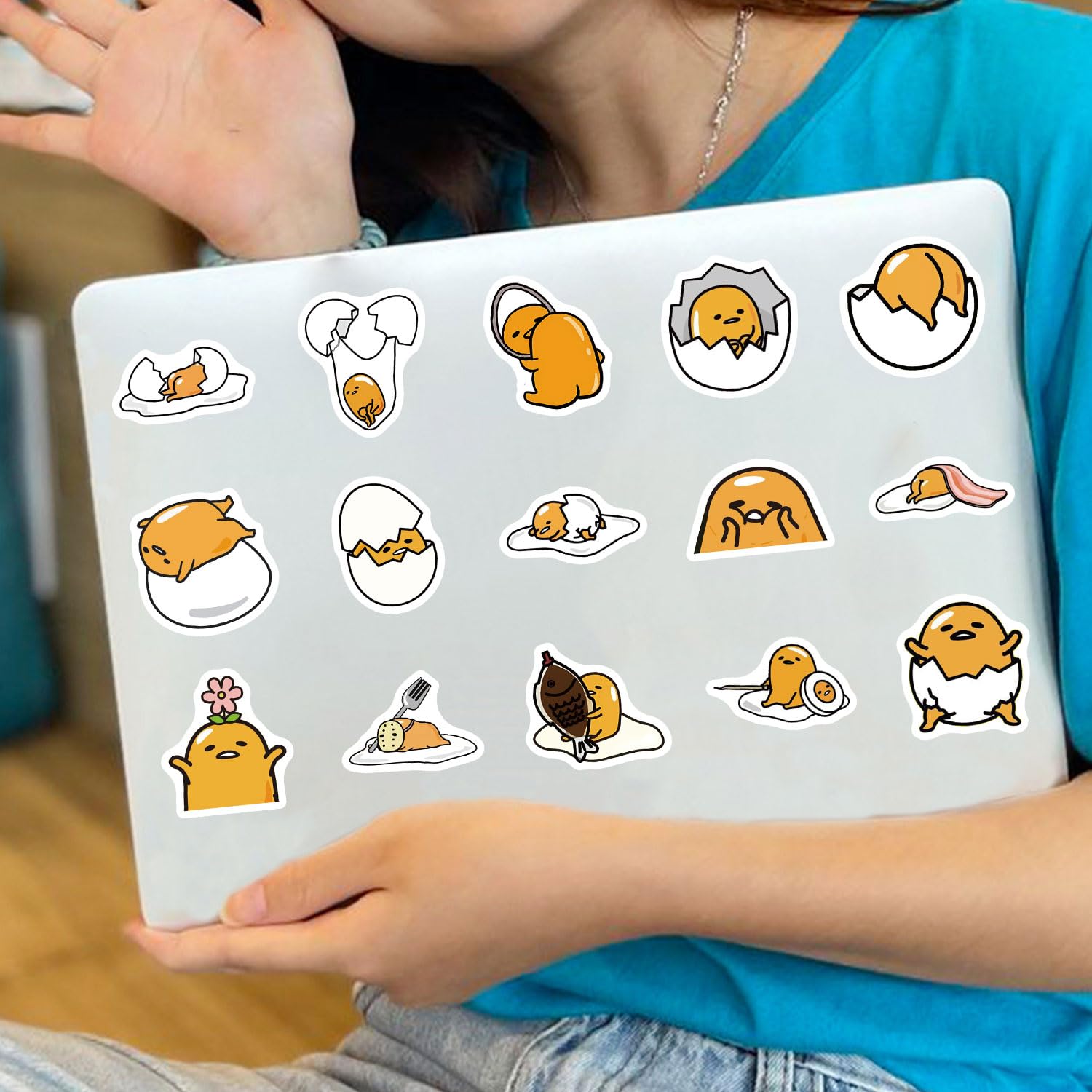 Gudetama Stickers 210pcs Japanese Lazy Egg Stickers Stickers,for Water Bottle,Laptop,Luggage，Phone,Skateboard Stickers for Teens Girls Kids Vinyl Stickers