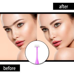 20 Pcs Eyebrow Razor for Women T Shaped Dermaplane Face Razor Eyebrow Trimmer Facial Razor with Cover Eyebrow Shaver Face Hair Remover Tool for Women Girls, 2 Style