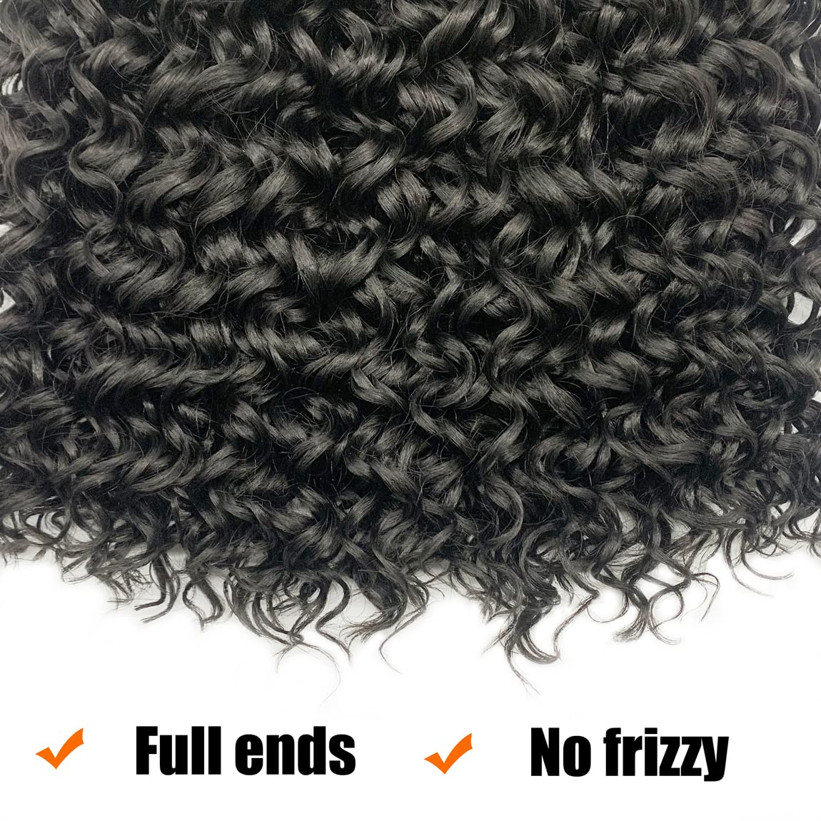 ENBEAUTIFUL 18 Inch 8 Packs Curly Crochet Hair Beach Curl Water Wave Crochet Hair Deep Wave Wavy Braids Curly Crochet Hair For Black Women(18inch, 8packs, 1b)