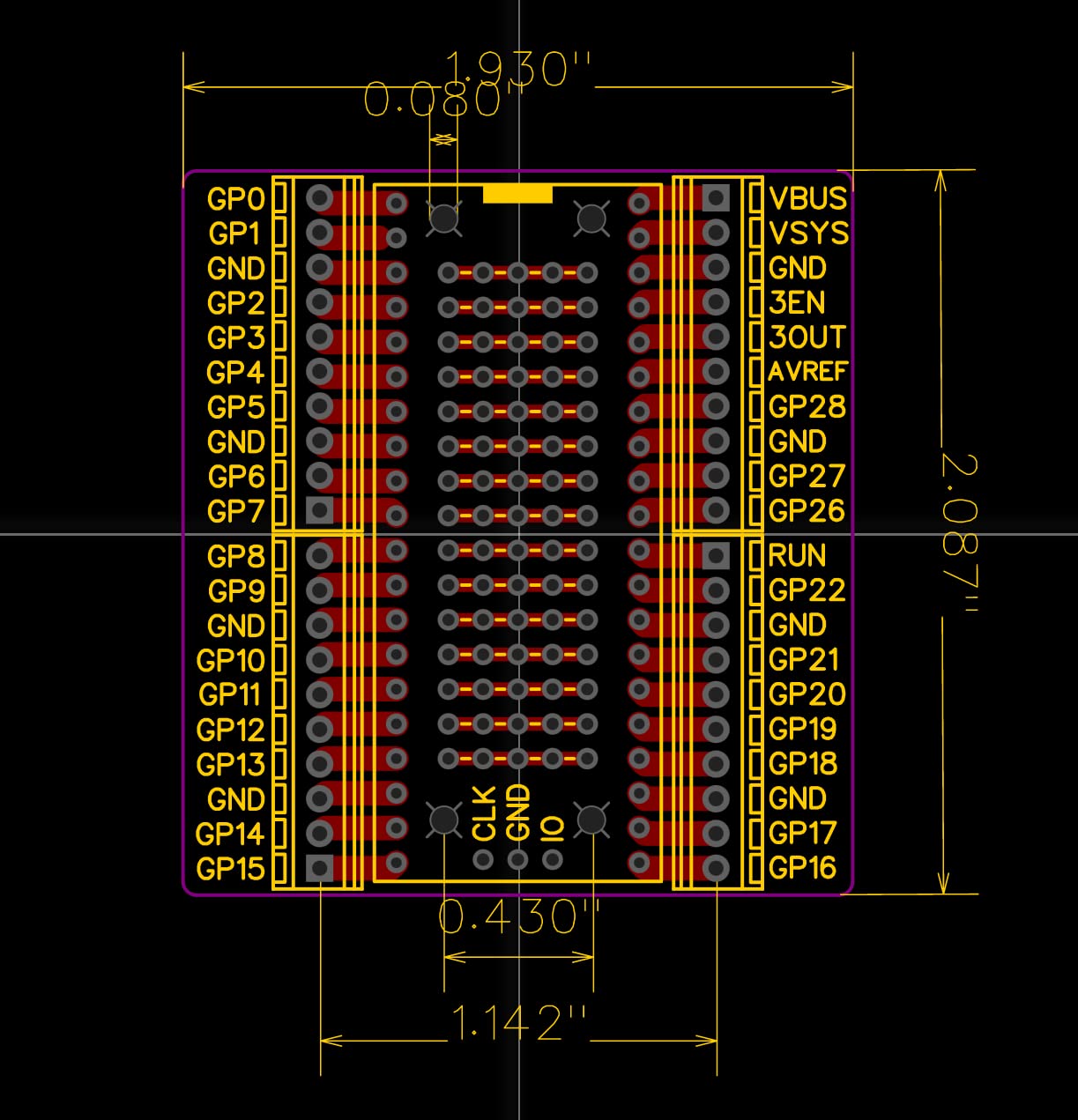 for PI PICO Mini Brekaout Board Soldered with Screw Terminal 2.54mm for Raspberry Pi Pico (1pcs)