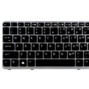 SUNMALL Replacement Keyboard Compatible with HP EliteBook 820 G1 820 G2 720 G1 720 G2 725 G2 with Sliver Frame with Backlight No Pointer