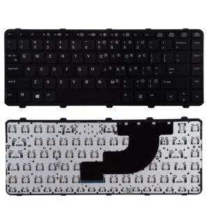 sunmall replacement keyboard compatible with hp probook 640 g1 645 g1 738688-001 736653-001 v139426bs1 with frame black us layout no pointer no backlight