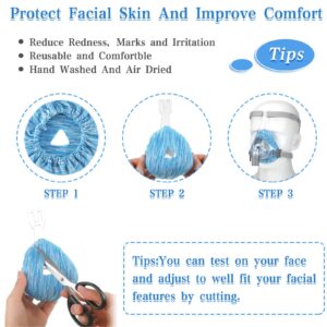 Tudomro 6 Packs Mask Liners for Full Face Cover Cushions Reusable Soft Mask Reduce Facial Redness Apnea(Bright Color)