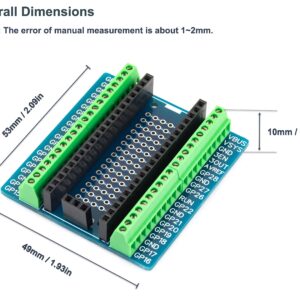 for PI PICO Mini Brekaout Board Soldered with Screw Terminal 2.54mm for Raspberry Pi Pico (1pcs)