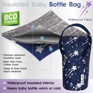 Nastéri Baby Gear Extra Large Portable Baby Changing Pad with Memory Foam Pillow & Insulated Bottle Bag – Waterproof Portable Baby Changing Station for Girls & Boys - Navy