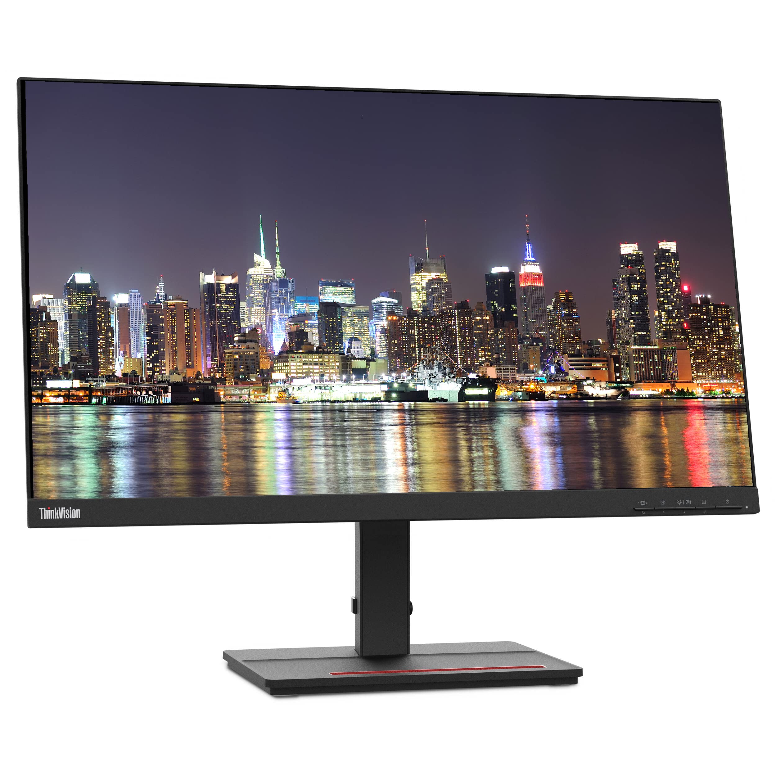 Lenovo ThinkVision S24e-20 23.8" Full HD 1920 x 1080 WLED LCD Monitor 2-Pack Bundle with Mini Speaker, 250 Nit, FreeSync, HDMI-VGA, Raven Black, & Adjustable Desk Mount Monitor Stand