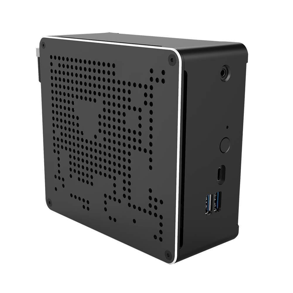 HUNSN 4K Mini PC, HTPC, NUC, Small Server, Support Proxmox, Vmware, ESXI, KODI, Intel XEON W-10885M, BY02, DP, HDMI, Type-C, 2 x LAN, Barebone, NO RAM, NO Storage, NO System