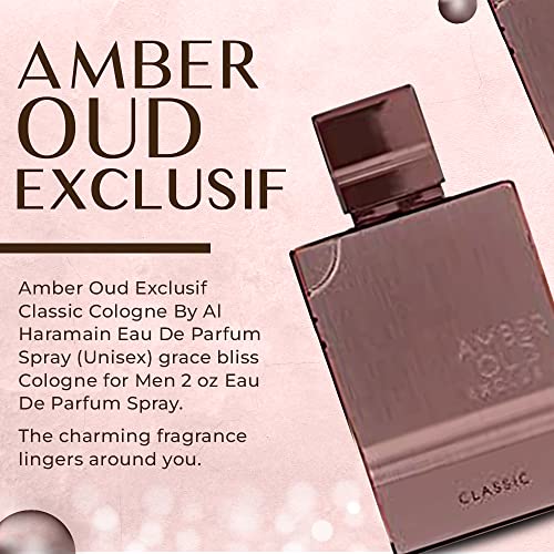 Amber oud exclusif classic cologne eau de parfum spray (unisex) grace bliss cologne for men 2 oz eau de parfum spray≤popular≥