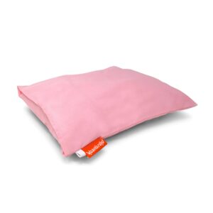 Urban Infant Pipsqueak Small | Tiny | Mini Pillow with Name Tag - 11in x 7in x 2.5in - Machine Washable - White Pillow with Personalized Pink Case