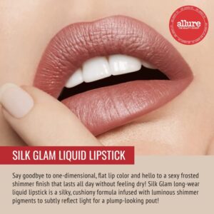 Runway Rogue Silk Glam Liquid Lipstick, Long Wear Frosted Maple-Brown Liquid Lipstick, ‘Sex Symbol’