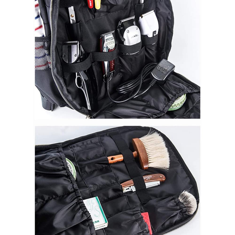 MAXPAND Portable Backpack Bag for Barbers Hairdressings Backpacks for Clippers and Supplies Barbers Organizer with USB Port Hairdresser Tool Bag, XR-2128