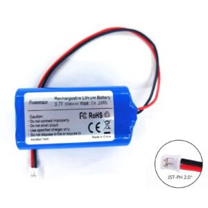 5200mAh 3.7v lithium ion battery with 2.0Pin JST-PH JST 2.0/2P Plug Rechargeable battery Pack lithium 3.7 volt batteries for Electronics, Toys, Lighting, Equipment, Bluetooth speaker other products.