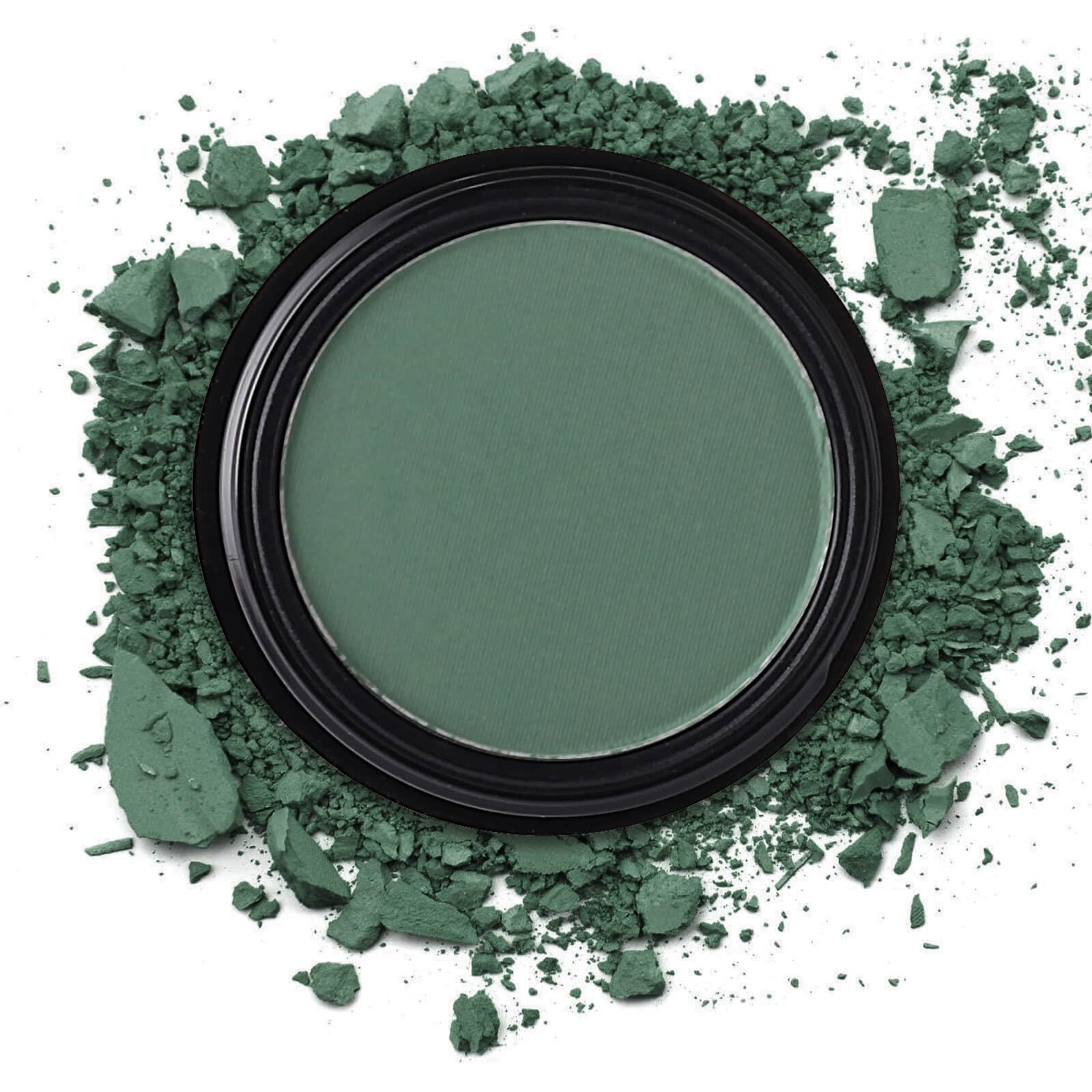 MEICOLY Green Single Eyeshadow Palette,Halloween Eyeshadow Makeup,Pressed Powder Matte Green Eye Shadow,Long Lasting Eye Makeup for SFX Witch Gamora Cosplay,Vegan Highly Pigmented Eyeshadow