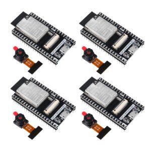 Alinan 4pcs ESP32-WROVER Board ESP32 Development Board with Camera Wi-Fi Bluetooth for Programming Languages C Language, M MicroPython