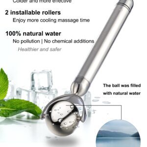 Amirce Electric Ice Roller for Face and Eye, Facial Ice Roller Beauty Tools, Electric Massage Ice Roller for Puffiness, Ice Face Eye Massage Roller, Skin Care Tools