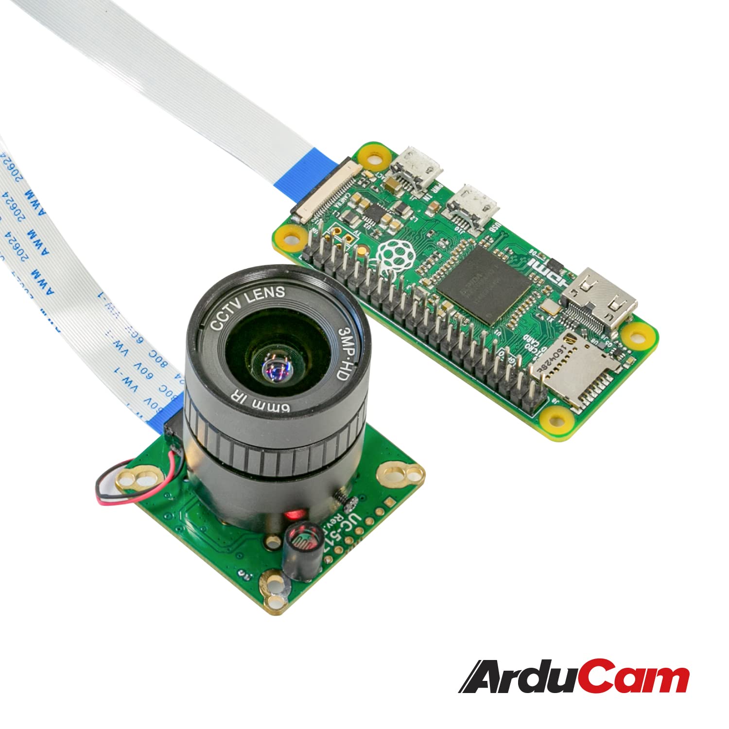 Arducam for Raspberry Pi HQ Camera, 12.3MP IMX477 Camera Module with CS-Mount Lens, Automatic IR-Cut Switching All-Day Image, Compatible with Raspberry Pi 5, 4 Model B, Pi 3/3B+, and Pi Zero 2W