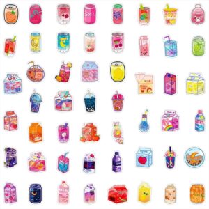 Cute Drink Stickers 102 Sheets Cartoon Drink Water Bottle Notebook Skateboard Guitar Scrapbook Aesthetic Stickers for Kids Boys Girls Teenagers Adult Waterproof Vinyl Stickers