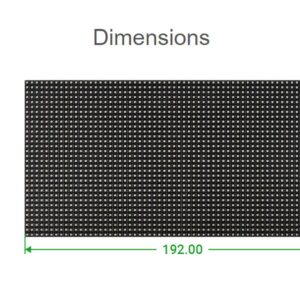 LED Matrix Panel 64x32 Compatible with Arduino Raspberry Pi ESP32, 3mm Pitch 2048 Dots RGB LEDs Module Bare Screen, Allow The Display of animations of Colorful Text Images (192mm×96mm)