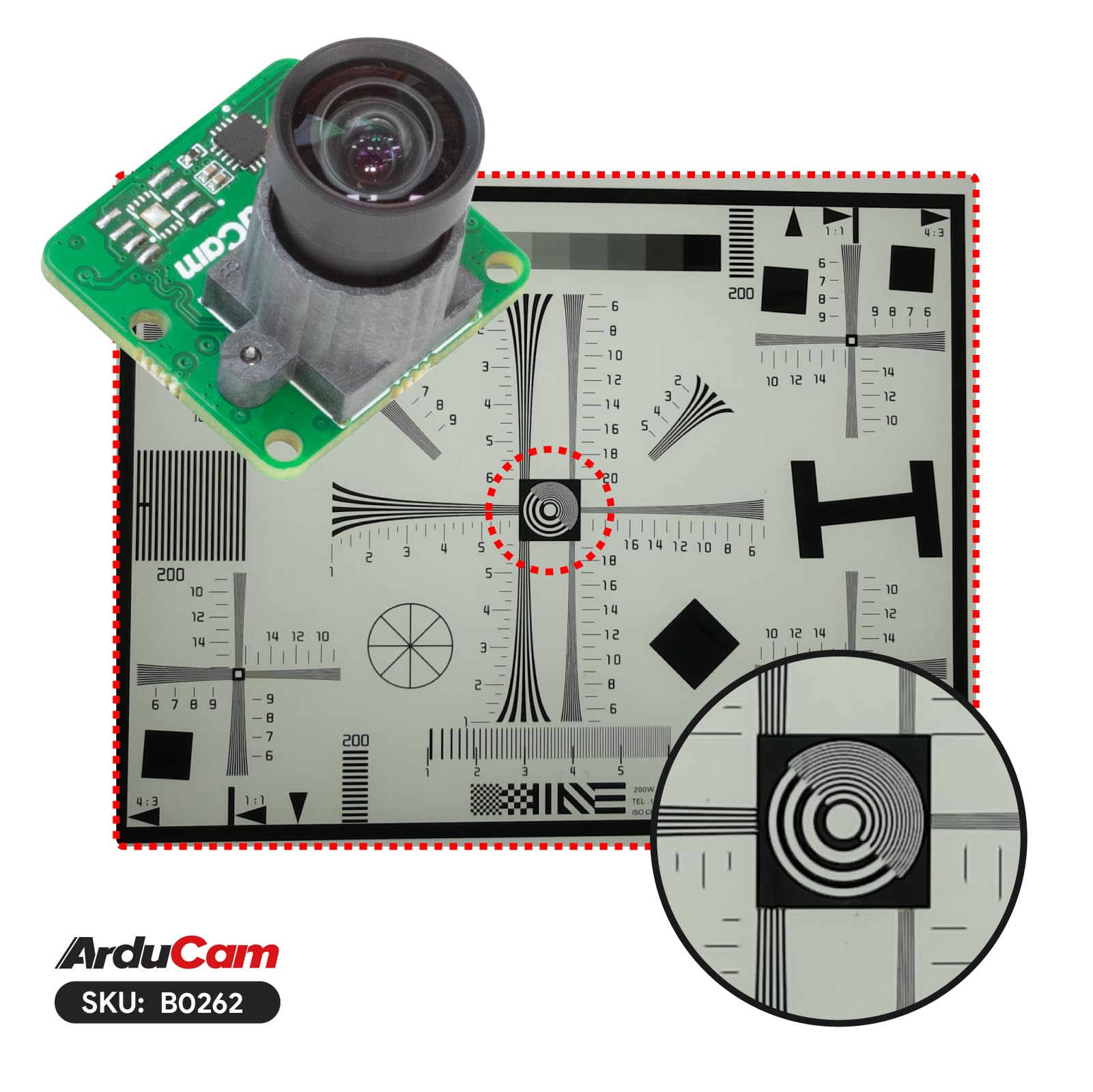 Arducam for Mini Raspberry Pi HQ Camera, 12MP IMX477 with Low Distortion M12 Lens, 25 * 24mm Camera Board Compatible with Raspberry Pi 5, 4 Model B, Pi 3/3B+, and Pi Zero 2W