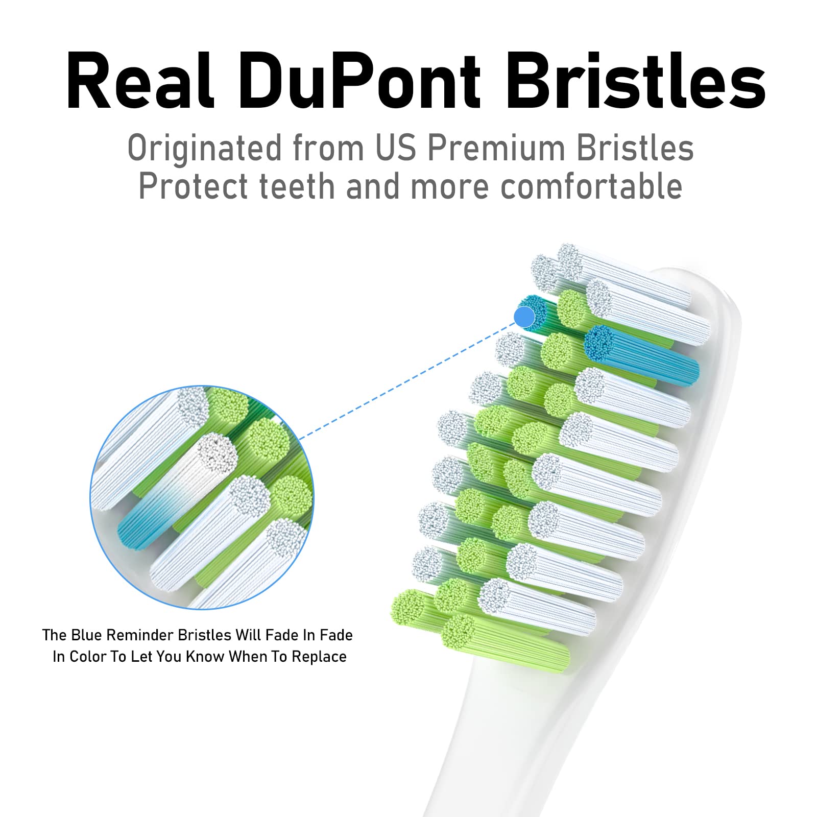 Replacement Toothbrush Heads for Ultra Plaque Control & Whitening, Diamantine-Clean Brush Heads Compatible with Philips Sonicare Electric Toothbrush, 4 Pack