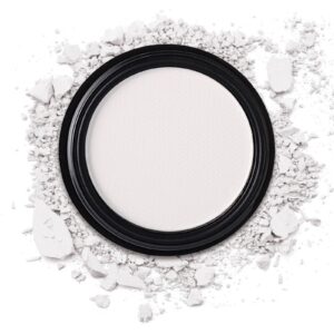 meicoly white single eyeshadow,pressed powder matte eye shadow for halloween sfx mime cosplay makeup,white cream to powder foundation setting powder for makeup,high pigment eyeshadow for day & night