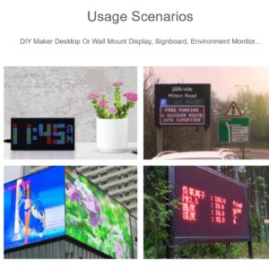 LED Matrix Panel 64x32 Compatible with Arduino Raspberry Pi ESP32, 3mm Pitch 2048 Dots RGB LEDs Module Bare Screen, Allow The Display of animations of Colorful Text Images (192mm×96mm)