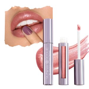 runway rogue luxgloss lip gloss, high-pigment shimmer soft muted rose-gold lip gloss, ‘strike a pose’