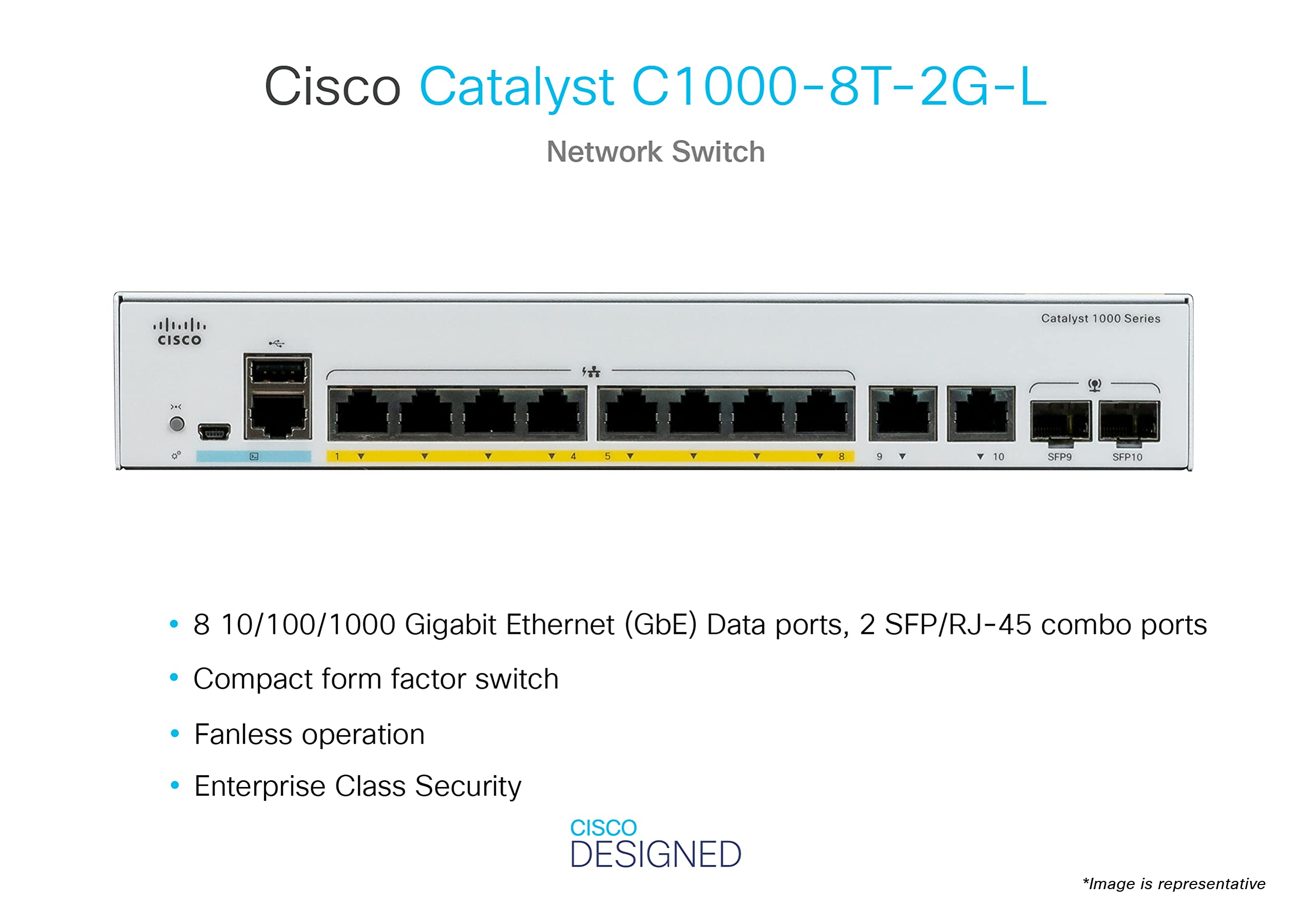 Cisco C1000-8T-2G-L - Cisco Catalyst 1000 Series Switches (Renewed)