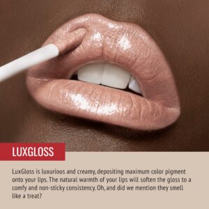 Runway Rogue LuxGloss Lip Gloss, High-Pigment Shimmer Pale-Nude Lip Gloss, ‘Photo Filter’