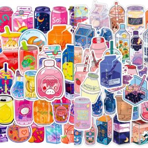 Cute Drink Stickers 102 Sheets Cartoon Drink Water Bottle Notebook Skateboard Guitar Scrapbook Aesthetic Stickers for Kids Boys Girls Teenagers Adult Waterproof Vinyl Stickers