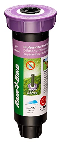 Rain Bird 1804APNP Professional Non-Potable Water Pop-Up Sprinkler, Adjustable 0° - 360° Pattern, 8' - 15' Spray Distance, 4" Pop-up Height, Purple Cap