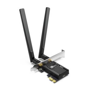 tp-link wifi 6 pcie wifi card for desktop pc ax3000 (archer tx55e), bluetooth 5.2, wpa3, 802.11ax dual band wireless adapter with mu-mimo, ultra-low latency, supports windows 11, 10 (64bit) only