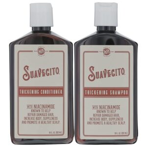 Suavecito Thickening Shampoo & Conditioner Set Hair Growth Thickening Hair Loss Shampoo Treatment Regrowth Shampoo & Conditioner