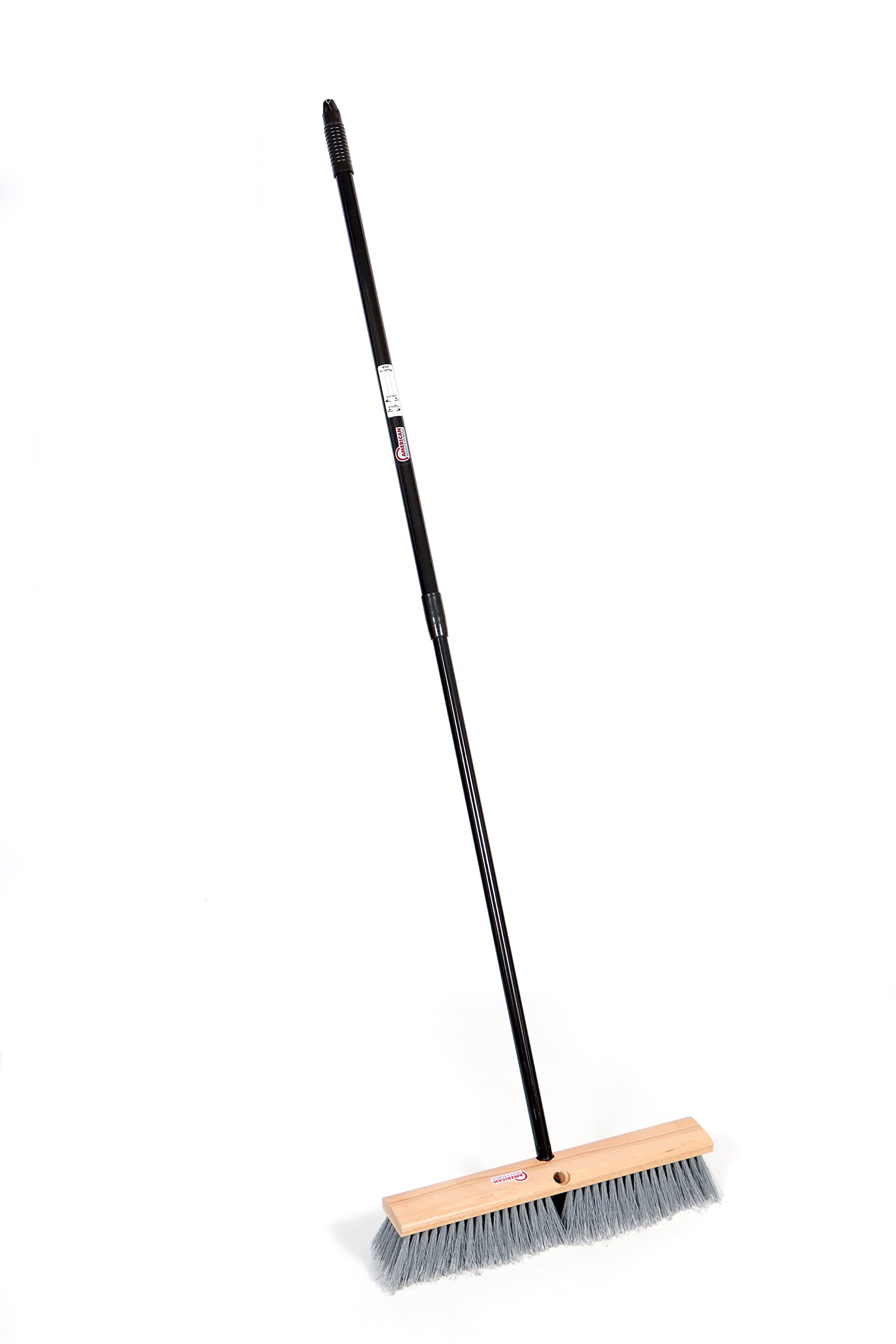 American Select Tubing PBSE18001 18" Smooth-Surface Push Broom with Sturdy Extendable Handle