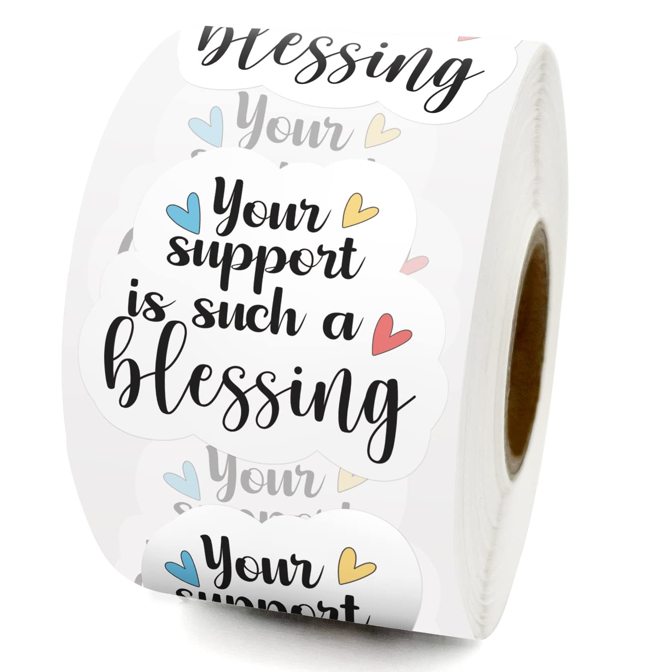 Thank You Your Support Cute Small Shop Stickers, Online Retailers Small Business Small Shop Thank You Stickers Gift Bags Packages Envelopes Labels, 500 Labels Per Roll