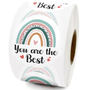 You are The Best Rainbow Cute Small Shop Stickers, Online Retailers Small Business Small Shop Thank You Stickers Gift Bags Packages Envelopes Labels, 500 Labels Per Roll