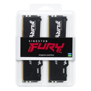 Kingston Fury Beast RGB 32GB 6000MT/s DDR5 CL40 DIMM Desktop Memory (Kit of 2) Single Module | Intel XMP 3.0 | Infrared Sync Technology | Overclocking Stability | KF560C40BBAK2-32