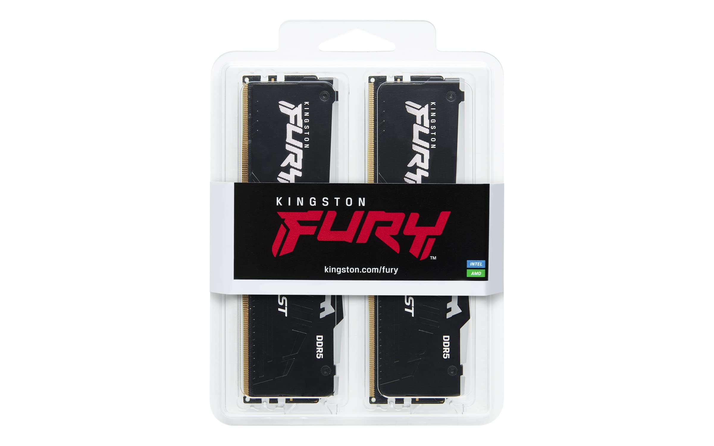 Kingston Fury Beast RGB 32GB 6000MT/s DDR5 CL40 DIMM Desktop Memory (Kit of 2) Single Module | Intel XMP 3.0 | Infrared Sync Technology | Overclocking Stability | KF560C40BBAK2-32