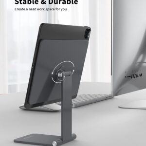 LULULOOK Adjustable Foldable Magnetic iPad Pro Stand, Gray, 12.9"