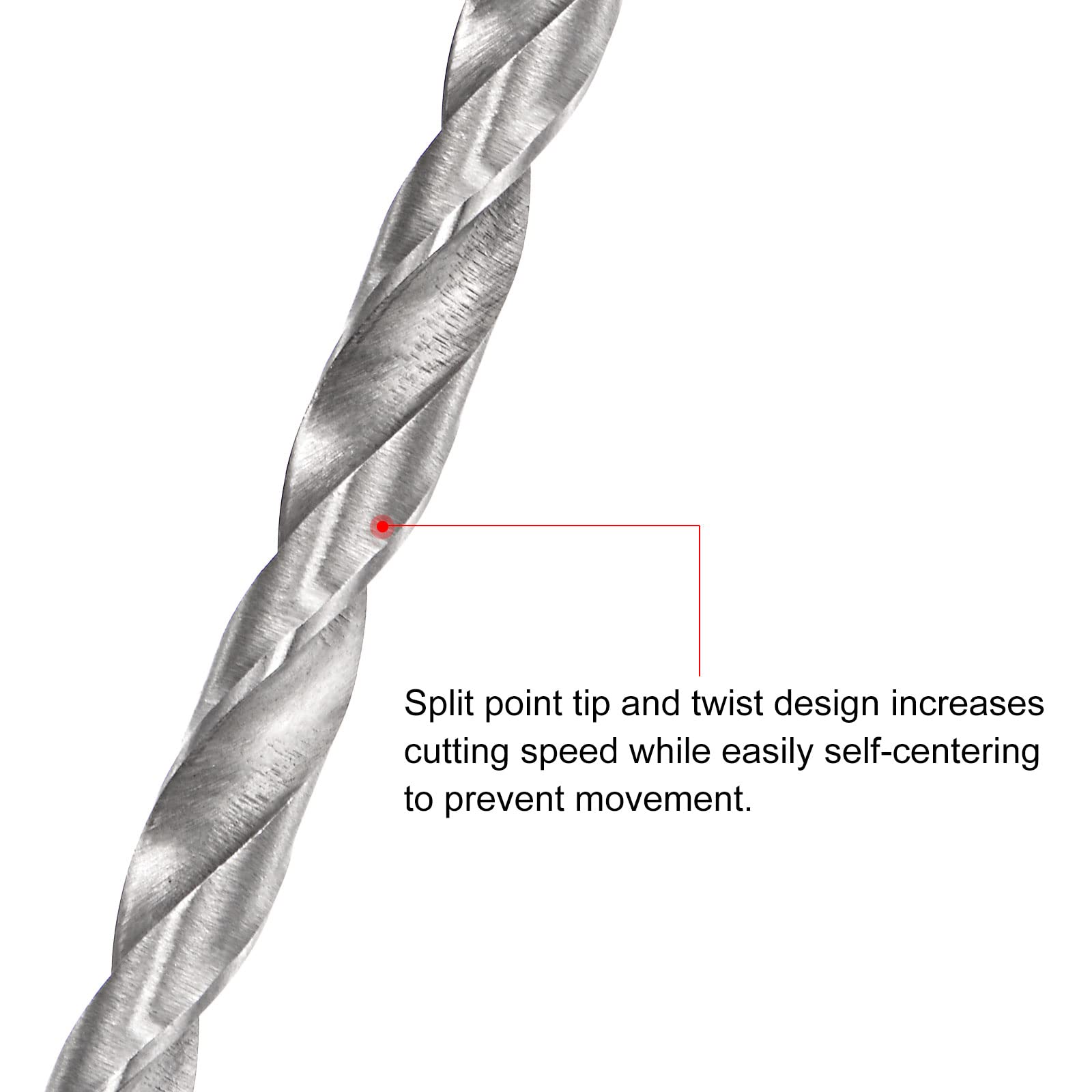 uxcell 6mm Twist Drill Bits, High-Speed Steel Straight Shank Extra Long Drill Bit 300mm Length for Wood Plastic Aluminum