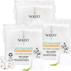 Organic Cotton Pads (450 Count (Pack of 3), Large & Pressed) - Lint Free, Soft, No Hard Edges, 3" 54x3 54