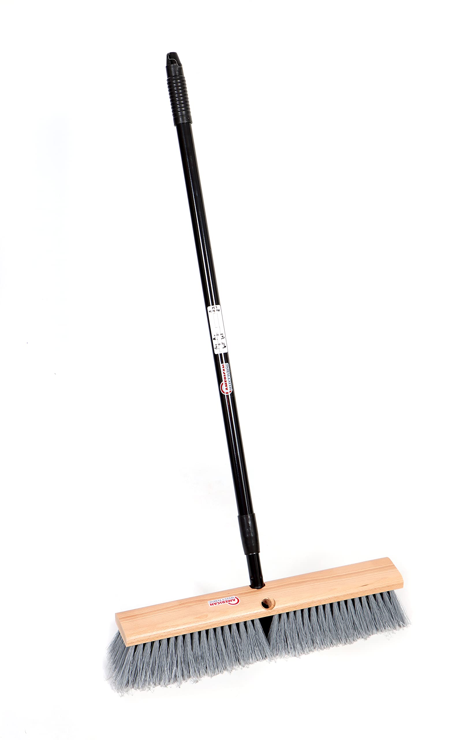 American Select Tubing PBSE18001 18" Smooth-Surface Push Broom with Sturdy Extendable Handle