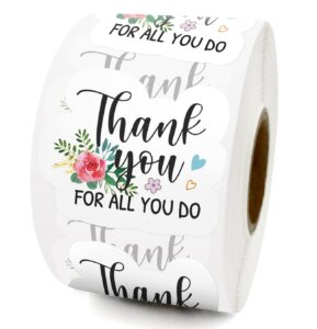 pntkion thank you for all you do cute small shop stickers, 500 labels per roll