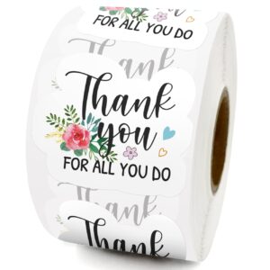 PNTKION Thank You for All You Do Cute Small Shop Stickers, 500 Labels Per Roll