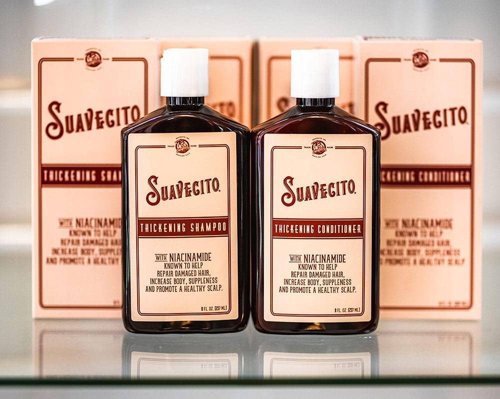 Suavecito Thickening Shampoo & Conditioner Set Hair Growth Thickening Hair Loss Shampoo Treatment Regrowth Shampoo & Conditioner