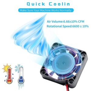 3D Printer Fan 24v 4010: 4pcs 3D Printer Cooling Fan 40mm Quiet 0.08A DC Mini Silent Brushless Fan 2 pin for 3D Printer, DVR and Other Small appliances Series Repair and Replacement